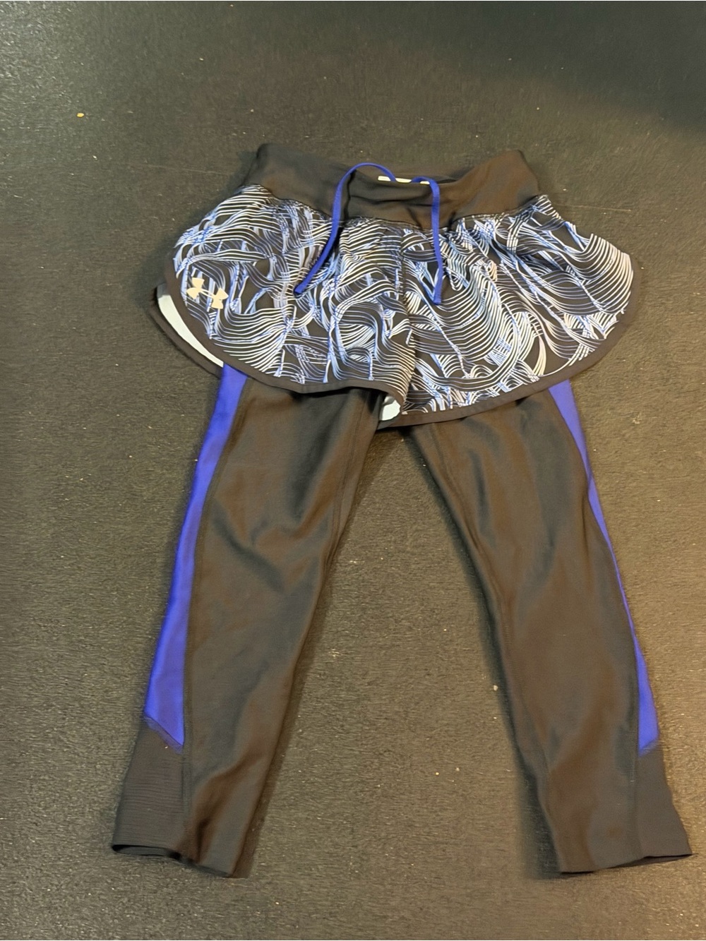 Under Armour Black & Purple Skirted Leggings new with tags xs